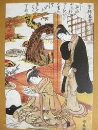 §§★§§---日本浮世繪欣賞---雪---21---美人風俗畫---勝川春章繪---第1輯10之09---★繪畫藝術明信片 歷史價格詳細信息