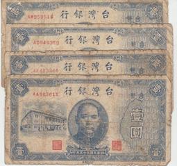 民國35年 舊台幣 10元 中央廠 75成新(一) 歷史價格詳細信息