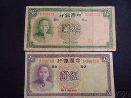 民國２６年.....中國銀行....伍圓 歷史價格詳細信息