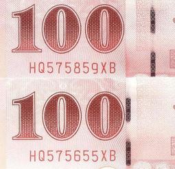 全新89年100元同字軌(自5到50至500)一套三張"對稱循環號"之趣味漂亮組合--(下標前先提問+台北可面交) 歷史價格詳細信息