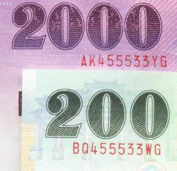 少見又特別之美國最新彩色版100元LL*之&quot; 雙L字軌+星號*補號券 &quot;--(面額3300元另計+台北可面交) 歷史價格詳細信息