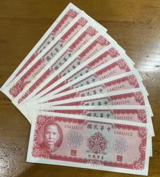 五十八年紅色拾圓早期無記雙N N同字軌少未使用券(單張價) 歷史價格詳細信息