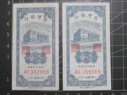 民國三十八年1949台灣銀行中央台北廠一百元影視道具舞圖演出使用 歷史價格詳細信息