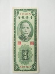 民國43年壹元藍色 帶平3 歷史價格詳細信息