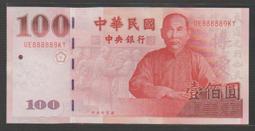 &equiv; 台鈔 &equiv;　民國89年 / 100元補號券【 BB字軌 . 一張 】使用過 . 請加面額 歷史價格詳細信息