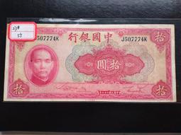 民國紙幣，中國銀行，民國二十九年中國銀行壹百圓，重慶版本，全 古玩 老物件 舊藏 -555 歷史價格詳細信息