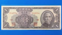 38年中央銀行銀元劵1元&lt;中華版&gt;(紙鈔) 歷史價格詳細信息