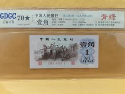 1962年三版壹角未使用券藍二軌藍三軌(單張價) 歷史價格詳細信息