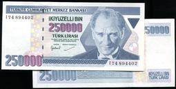 土耳其（1970版本）面值500000裡拉 全品（品相如圖）20978 歷史價格詳細信息