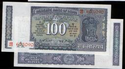 印度紙鈔  阿育王石柱 石油鑽機 Pratap Kishen Kaul  1盧比 1984 印度早期紙鈔 歷史價格詳細信息