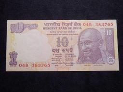 2014 年 甘地 INDIA 印度 虎鈔 10 元 RUPEES 盧比 紙 幣 歷史價格詳細信息