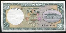 【國際】Bangladesh (孟加拉紙幣)， P55Ac ， 20-TAKA ， 2014 ,品相全新UNC 歷史價格詳細信息