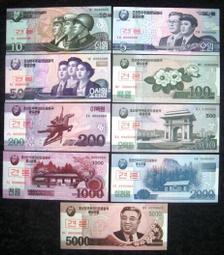 ★【蚊子舘】★【北 韓 慶祝領袖 金日成９５周年１一２００圜 紀念鈔 】１套６張《同字軌》。新品鈔！<A> 歷史價格詳細信息