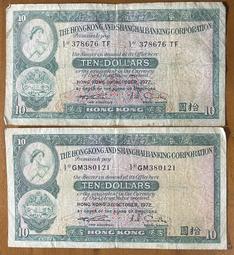 (精品外鈔)1972年香港上海匯豐銀行伍圓近未使用券 歷史價格詳細信息