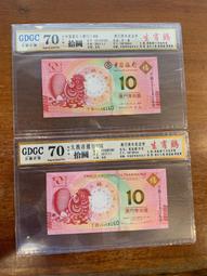 ［評級鈔］澳門2021年20元冬奧紀念鈔一張。－GDGC－－70EPQ－BC0411238（中國銀行－2022） 歷史價格詳細信息