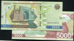 烏茲別克2021年版2000 Sum紙鈔１枚 。－－UNC－－－ 歷史價格詳細信息