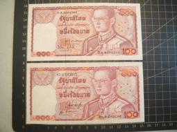 泰國100泰銖，1968年，PMG64，三位小號無47，經典9058 歷史價格詳細信息