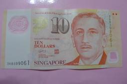 ㊣集卡人㊣貨幣收藏-新加坡 新加坡元 新幣 10元 紙鈔  塑膠鈔 塑膠貨幣  2HM464030 歷史價格詳細信息