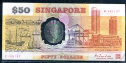 【塑膠鈔】Singapore (新加坡), P31 , 50 Dollars 紀念鈔 , 1990 品相極美上XF+ # 價格比較,價格查詢,歷史價格詳細信息