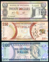 蓋亞那2016年 20 Dollars紙鈔１張。－UNC－－－－－(GUYANA-瀑布-圭亞那) 歷史價格詳細信息