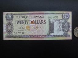 蓋亞那2016年 20 Dollars紙鈔１張。－UNC－－－－－(GUYANA-瀑布-圭亞那) 歷史價格詳細信息