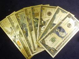 金箔鈔--美元100元新舊版各一張,工藝品觀賞收藏,新品非真鈔 歷史價格詳細信息