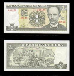 【低價外鈔】古巴2016年1PESO紙鈔一枚，民族英雄何塞&middot;馬蒂圖案，少見~ 價格比較,價格查詢,歷史價格詳細信息