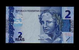 【低價外鈔】巴西2010 (2019)年 2Reais 紙鈔一枚，海龜圖案，少見~ 價格比較,價格查詢,歷史價格詳細信息