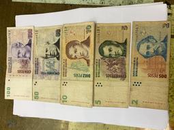 少見2013年阿根廷鈔2、5、10、20、50、100pesos(6張合拍 價格比較,價格查詢,歷史價格詳細信息