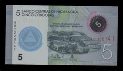 【低價外鈔】尼加拉瓜2015年 100cordobas 塑膠鈔一枚，少見~ 歷史價格詳細信息