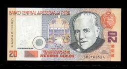 【低價外鈔】祕魯2019 (2022)年 20Soles 紙鈔一枚，安地斯神鷲圖案，最新發行~(AB字軌) 歷史價格詳細信息