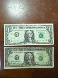 舊版美金&sim;少見2003.2003A.年同F版美國美金1元（2張合拍） 歷史價格詳細信息