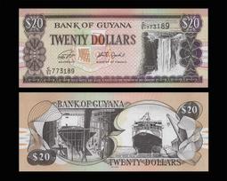 圭亞那1996年20 紙幣 美洲錢幣 帶邊紙 稀少 全新u10284 歷史價格詳細信息