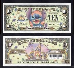 全新美國迪士尼2000年千禧年米老鼠1美元紀念鈔-A字軌 歷史價格詳細信息