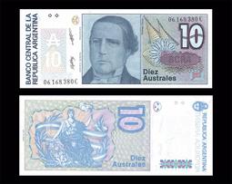 阿根廷 10 Australes（1986-1989年）紙鈔１枚。－－（ARGENTINA） 價格比較,價格查詢,歷史價格詳細信息