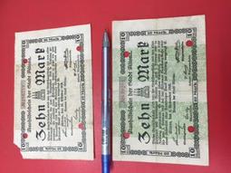 1918年德國10馬克、背景印刷不同（2張合拍） 價格比較,價格查詢,歷史價格詳細信息