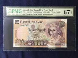 北愛爾蘭阿爾斯特銀行2015年20鎊，gem unc 歷史價格詳細信息