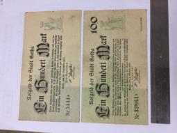 百年德國馬克-1923年1百萬、5百萬mark一組（2張合拍） 歷史價格詳細信息