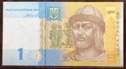 烏克蘭 1 格里夫納 紙鈔 一張  新鈔 歷史價格詳細信息