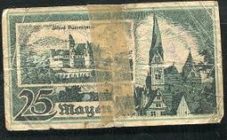 【緊急貨幣】(德國西萊茵) , 50 Pf.#209138 , 1921 , 24mm , 95新AU+ 歷史價格詳細信息