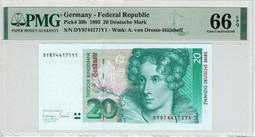 【Numismatist】Ger.-F. R.（聯邦德國/西德）10-D. Mark P-31d 1980 PMG66 歷史價格詳細信息