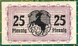 ＜德國//鈔票＞二戰時期//1921年德國緊急狀態貨幣//25芬尼//新無折（2938-） 歷史價格詳細信息