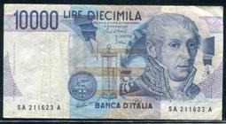 【紙幣】ITALY(義大利), P106a , 10000-LIRA , 1976 ,品相極美XF #206129 歷史價格詳細信息