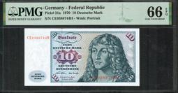 【Numismatist】Ger.-F. R.（聯邦德國/西德）10-D. Mark P-31d 1980 PMG66 歷史價格詳細信息