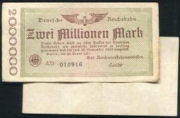 【紙幣】GERMANY(德國),P110e  , 500-Mill-MK  , 1923 水印L ,品相9新AU #203743 歷史價格詳細信息
