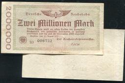 【紙幣】GERMANY(德國),P110e  , 500-Mill-MK  , 1923 水印L ,品相9新AU #203743 歷史價格詳細信息