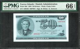 法羅群島 pick24 2001 50 pmg66e B0015134 歷史價格詳細信息