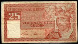 【紙幣】Netherlands (荷蘭), P51b , 100-GULD. , 1939品相美VF #208125 歷史價格詳細信息