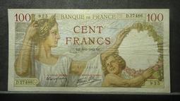 【麟雅堂】法國（France）1977年100-Francs，90新 歷史價格詳細信息