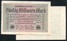 GERMANY（德國紙幣），P106c，一千萬，1923，品相95新AU+ 歷史價格詳細信息